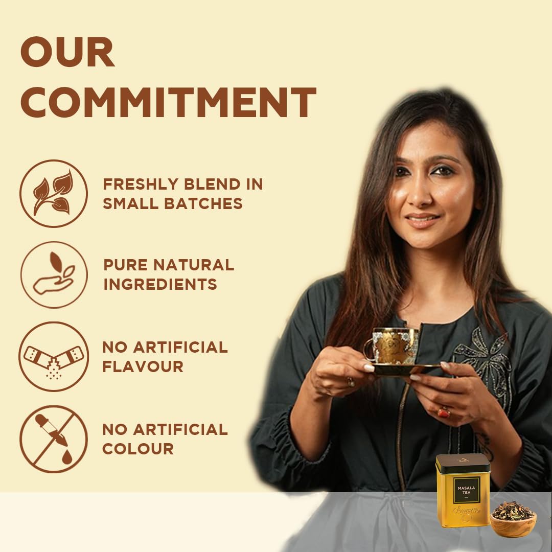 CHAYAM Kashmiri Kahwa Green Tea | 50g Loose Green Tea with Natural Saffron Flavour & Real Cardamom, Cinnamon, Cloves, Almond & Rose Petals | Boosts Immunity & Digestion | Authentic Kashmiri Chai