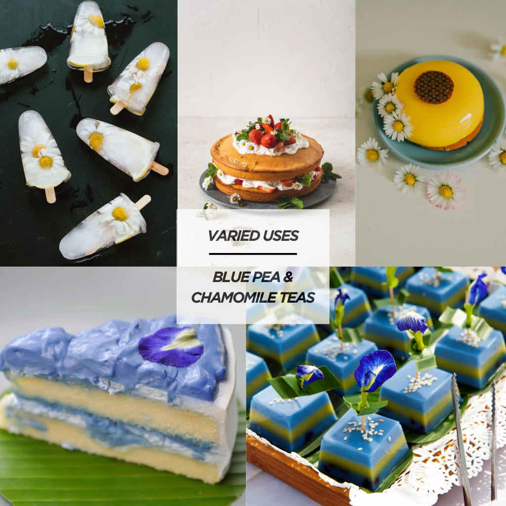 Yumavi Chamomile and Butterfly Pea Tea - 30 gm x 2 || No Harmful PET Jars or Plastic || Natural Antioxidant Tisanes || Immunity Booster & Stress Reliever || No Caffeine Herbal Tea