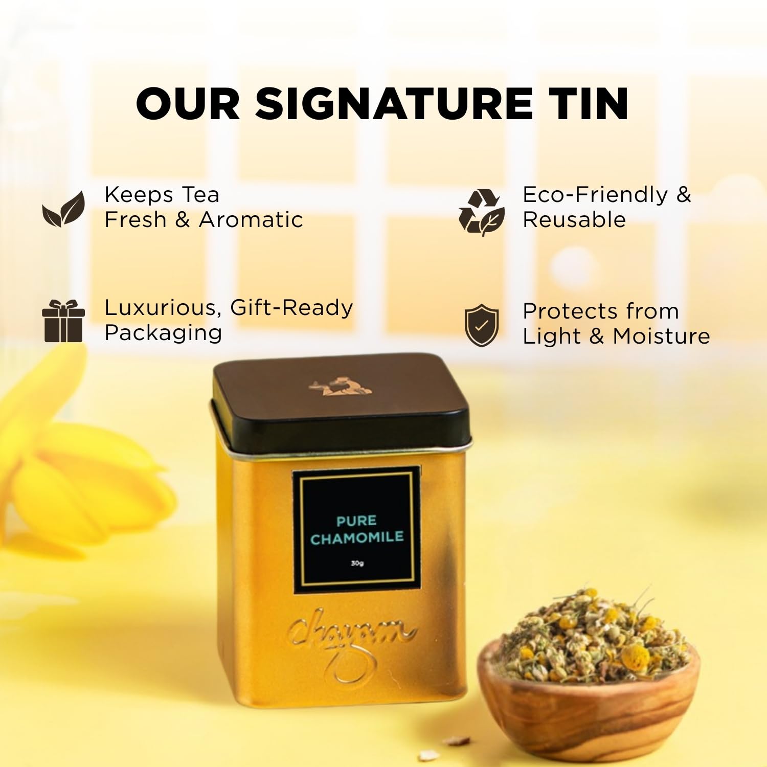 CHAYAM Kashmiri Kahwa Green Tea | 50g Loose Green Tea with Natural Saffron Flavour & Real Cardamom, Cinnamon, Cloves, Almond & Rose Petals | Boosts Immunity & Digestion | Authentic Kashmiri Chai