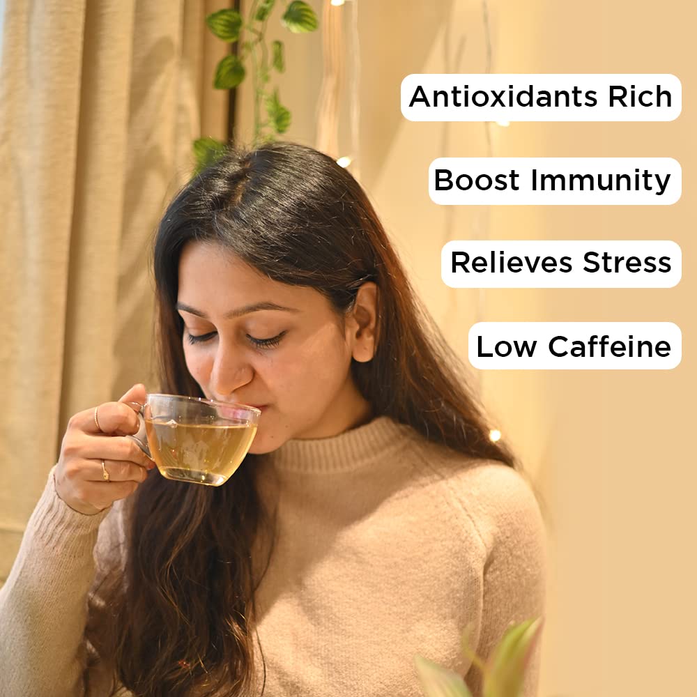 CHAYAM Kashmiri Kahwa Green Tea | 50g Loose Green Tea with Natural Saffron Flavour & Real Cardamom, Cinnamon, Cloves, Almond & Rose Petals | Boosts Immunity & Digestion | Authentic Kashmiri Chai