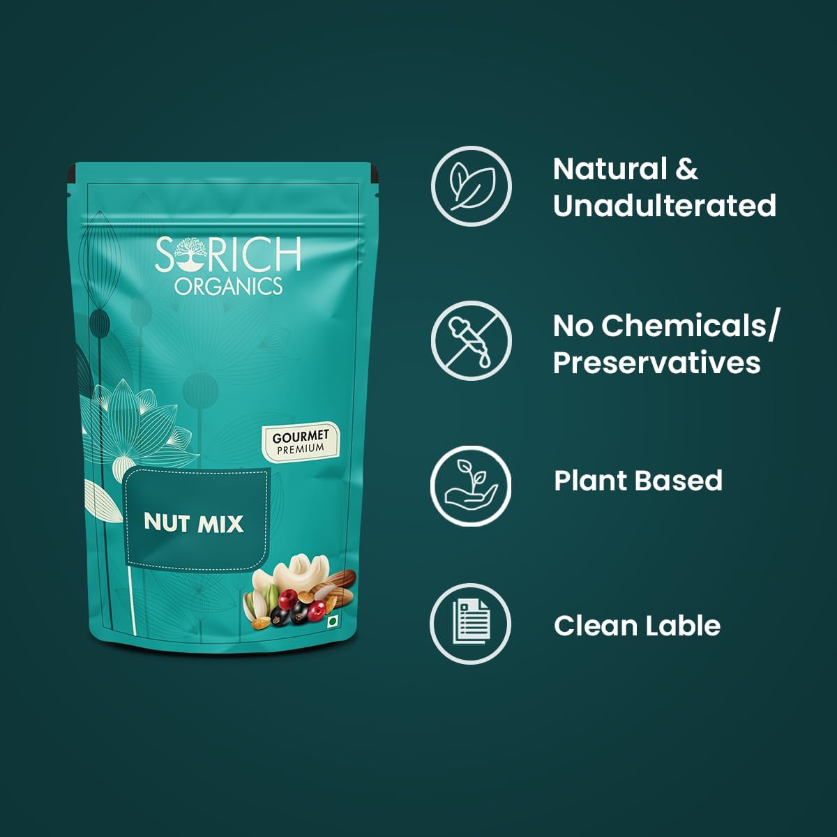 Sorich Organics 6-in-1 Seed Mix 900gm | Healthy Snacks | Mixed Seeds for Eating | Hair Growth | Immunity Booster | High Protein & Fibre | Gluten-Free Diet Food