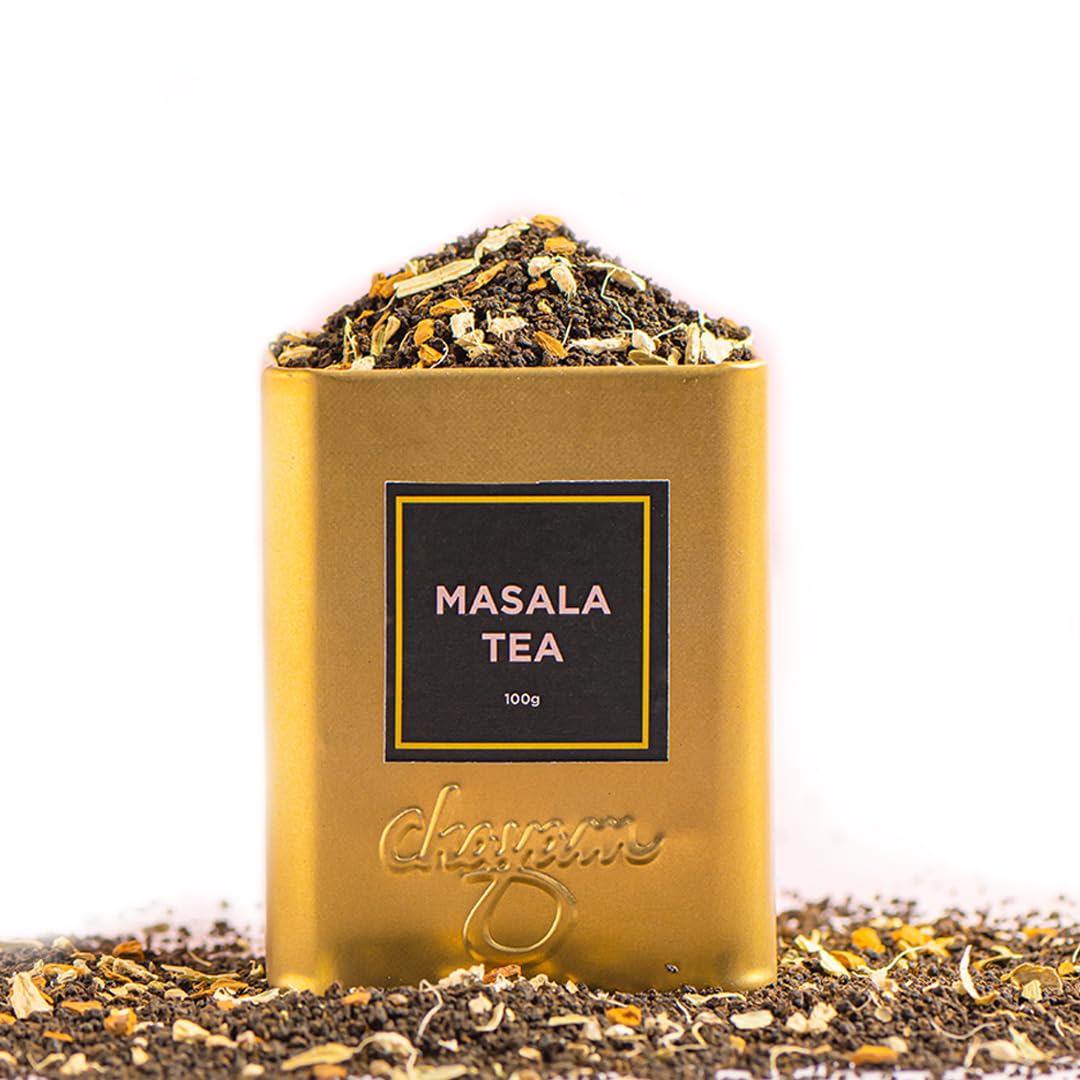 CHAYAM Kashmiri Kahwa Green Tea | 50g Loose Green Tea with Natural Saffron Flavour & Real Cardamom, Cinnamon, Cloves, Almond & Rose Petals | Boosts Immunity & Digestion | Authentic Kashmiri Chai