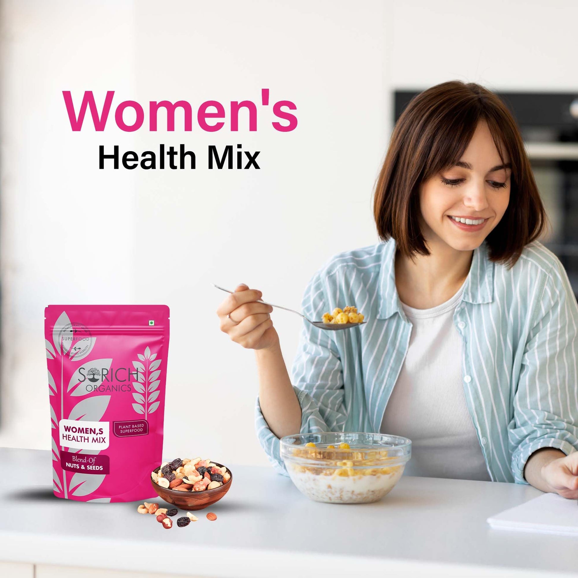 Sorich Organics 6-in-1 Seed Mix 900gm | Healthy Snacks | Mixed Seeds for Eating | Hair Growth | Immunity Booster | High Protein & Fibre | Gluten-Free Diet Food