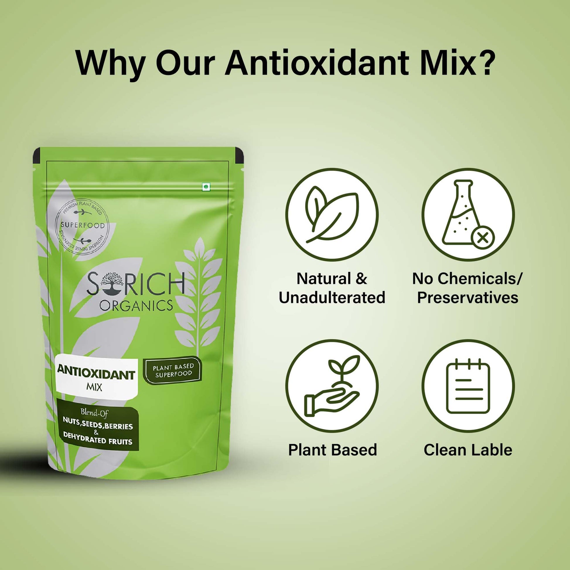 Sorich Organics 6-in-1 Seed Mix 900gm | Healthy Snacks | Mixed Seeds for Eating | Hair Growth | Immunity Booster | High Protein & Fibre | Gluten-Free Diet Food
