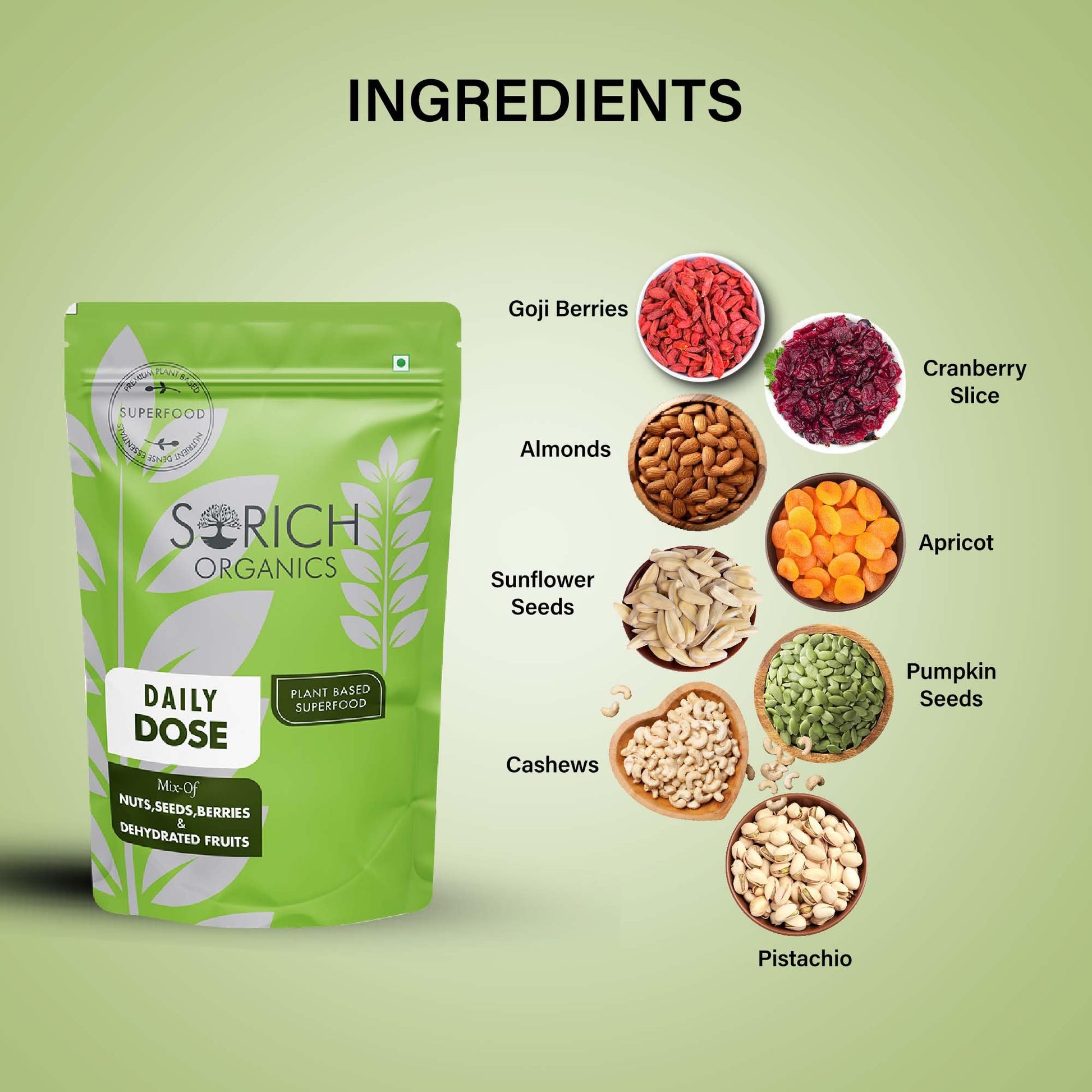 Sorich Organics 6-in-1 Seed Mix 900gm | Healthy Snacks | Mixed Seeds for Eating | Hair Growth | Immunity Booster | High Protein & Fibre | Gluten-Free Diet Food
