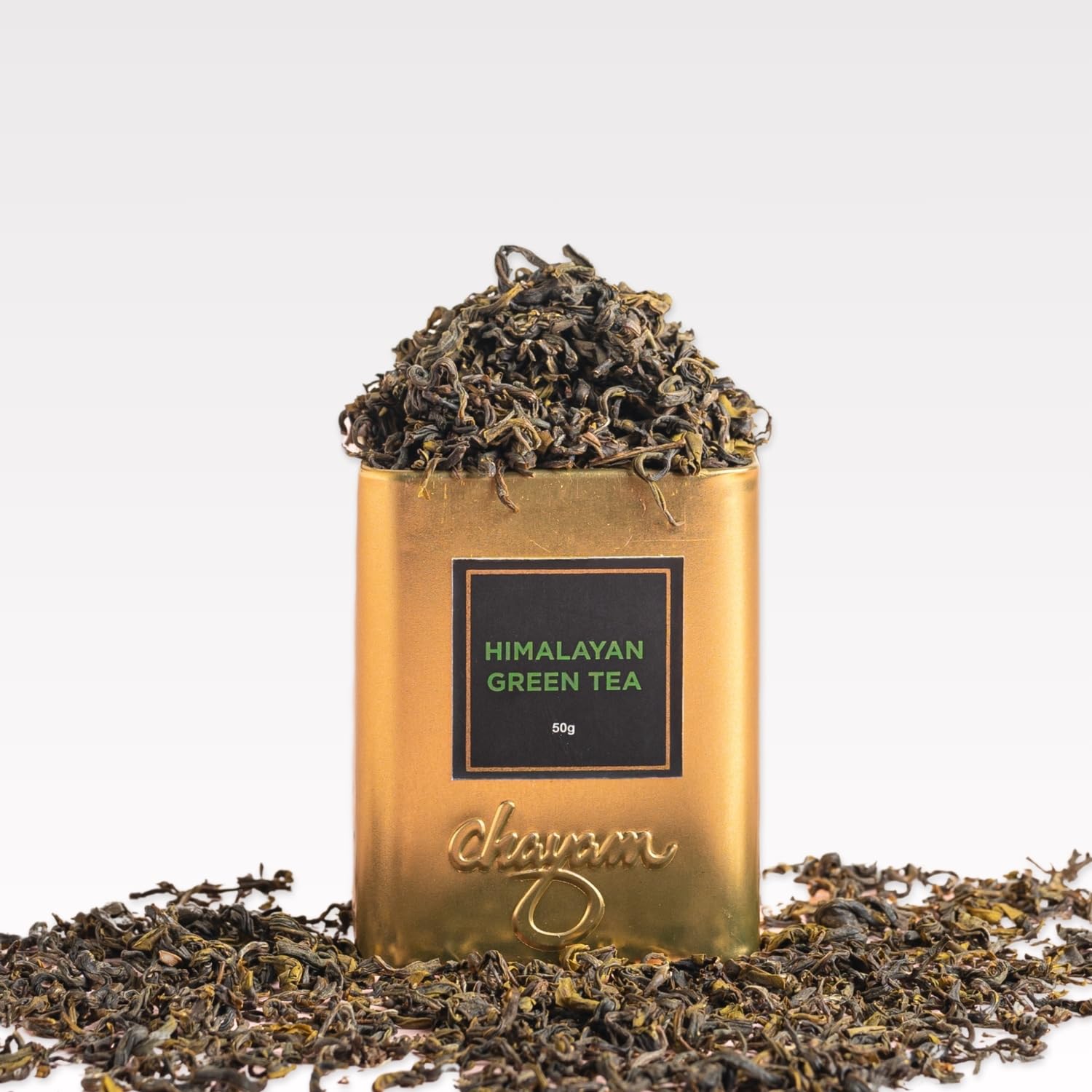CHAYAM Kashmiri Kahwa Green Tea | 50g Loose Green Tea with Natural Saffron Flavour & Real Cardamom, Cinnamon, Cloves, Almond & Rose Petals | Boosts Immunity & Digestion | Authentic Kashmiri Chai