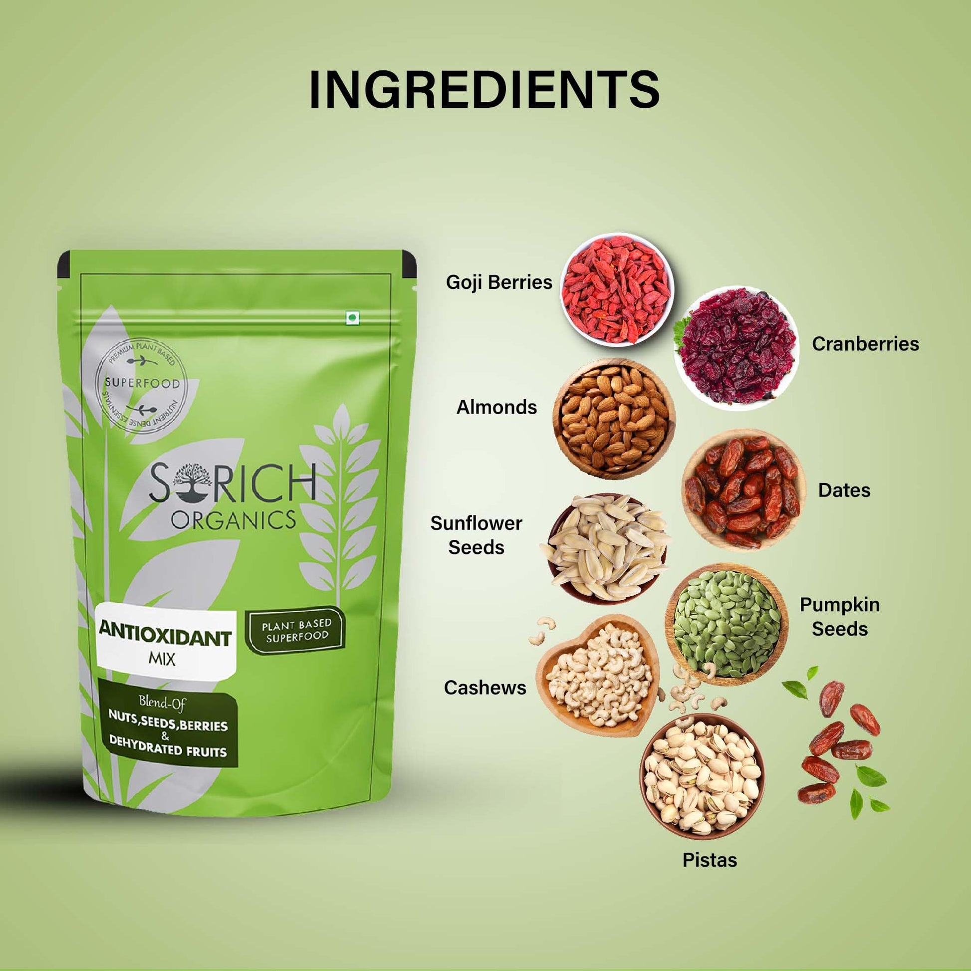 Sorich Organics 6-in-1 Seed Mix 900gm | Healthy Snacks | Mixed Seeds for Eating | Hair Growth | Immunity Booster | High Protein & Fibre | Gluten-Free Diet Food