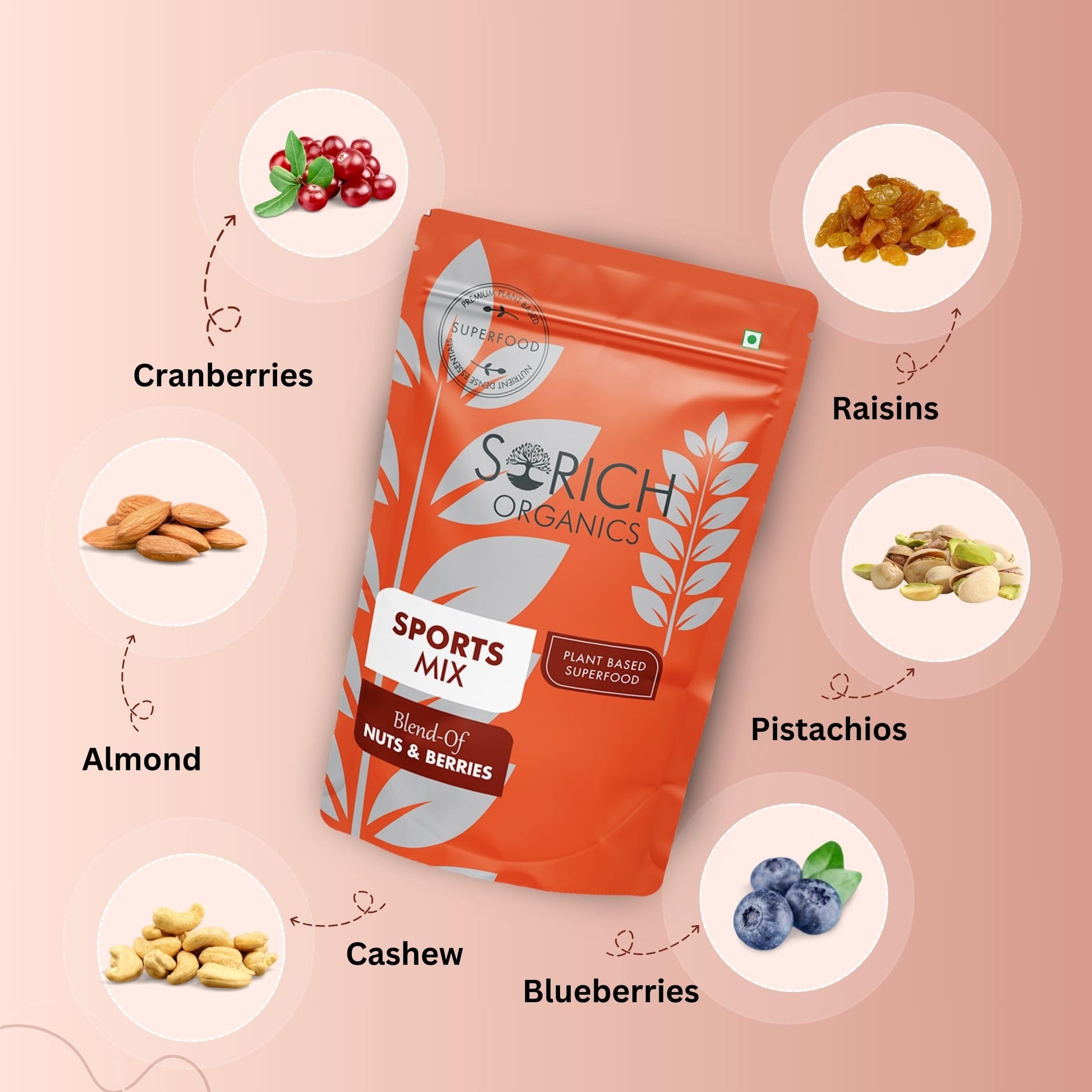 Sorich Organics 6-in-1 Seed Mix 900gm | Healthy Snacks | Mixed Seeds for Eating | Hair Growth | Immunity Booster | High Protein & Fibre | Gluten-Free Diet Food