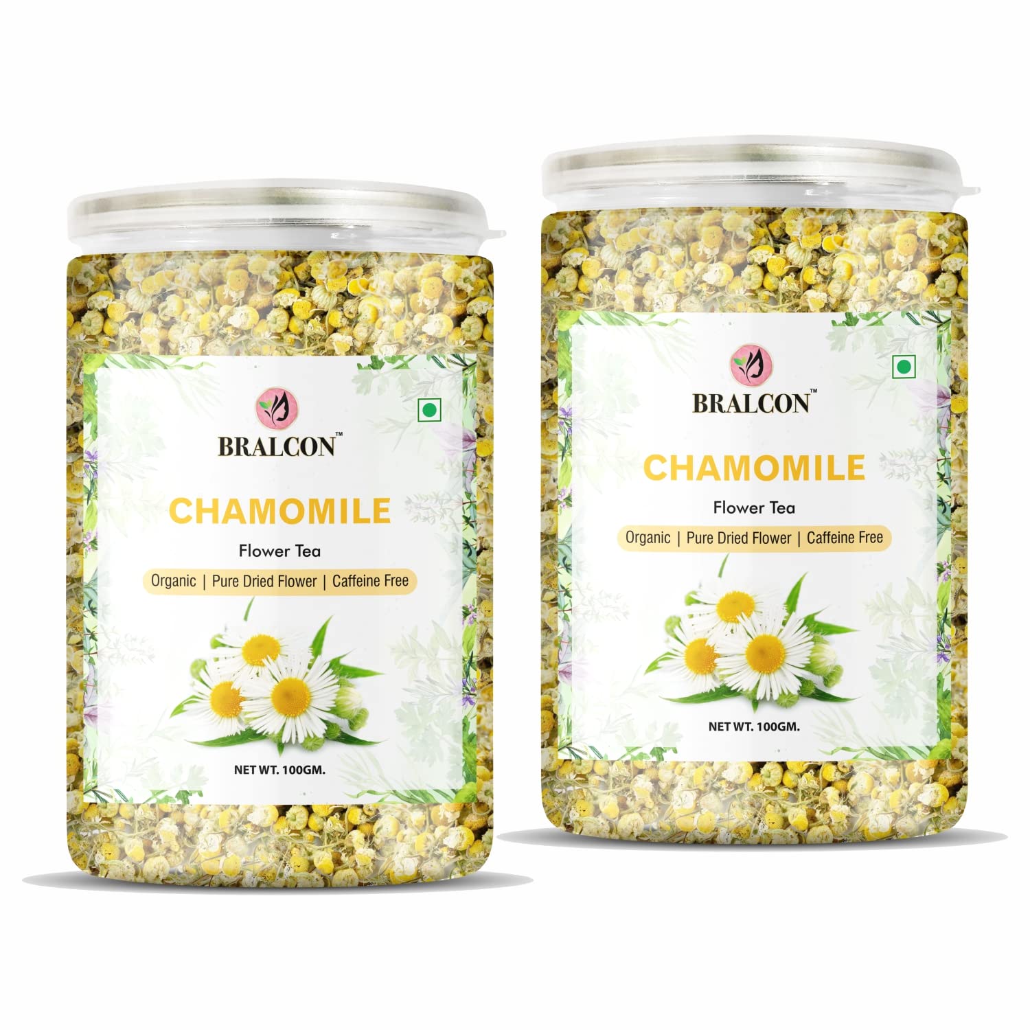 BRALCON Organic Chamomile Flower Tea - 100 Gm | Boost Immunity| Detox & Stress Relief