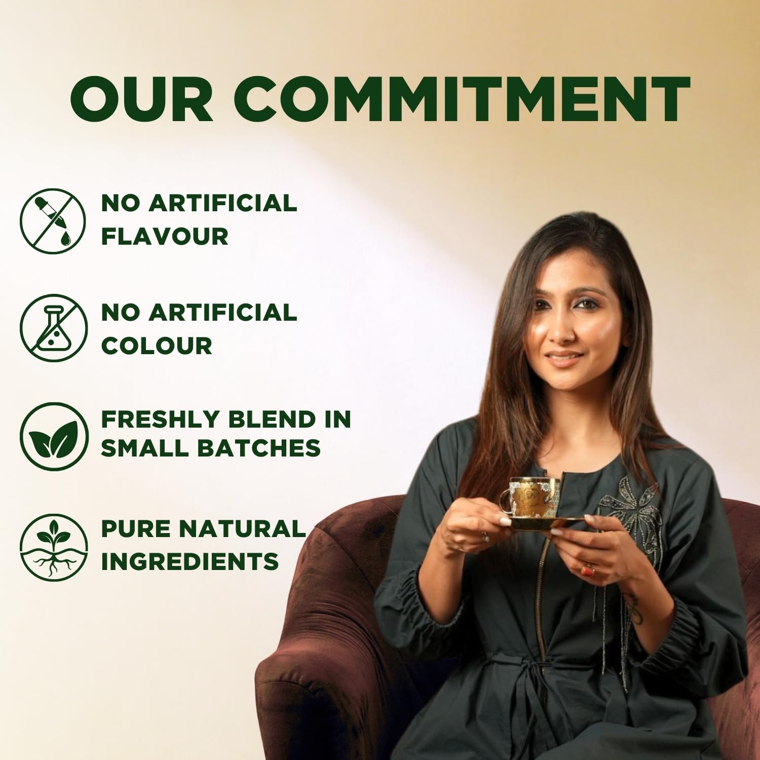 CHAYAM Kashmiri Kahwa Green Tea | 50g Loose Green Tea with Natural Saffron Flavour & Real Cardamom, Cinnamon, Cloves, Almond & Rose Petals | Boosts Immunity & Digestion | Authentic Kashmiri Chai