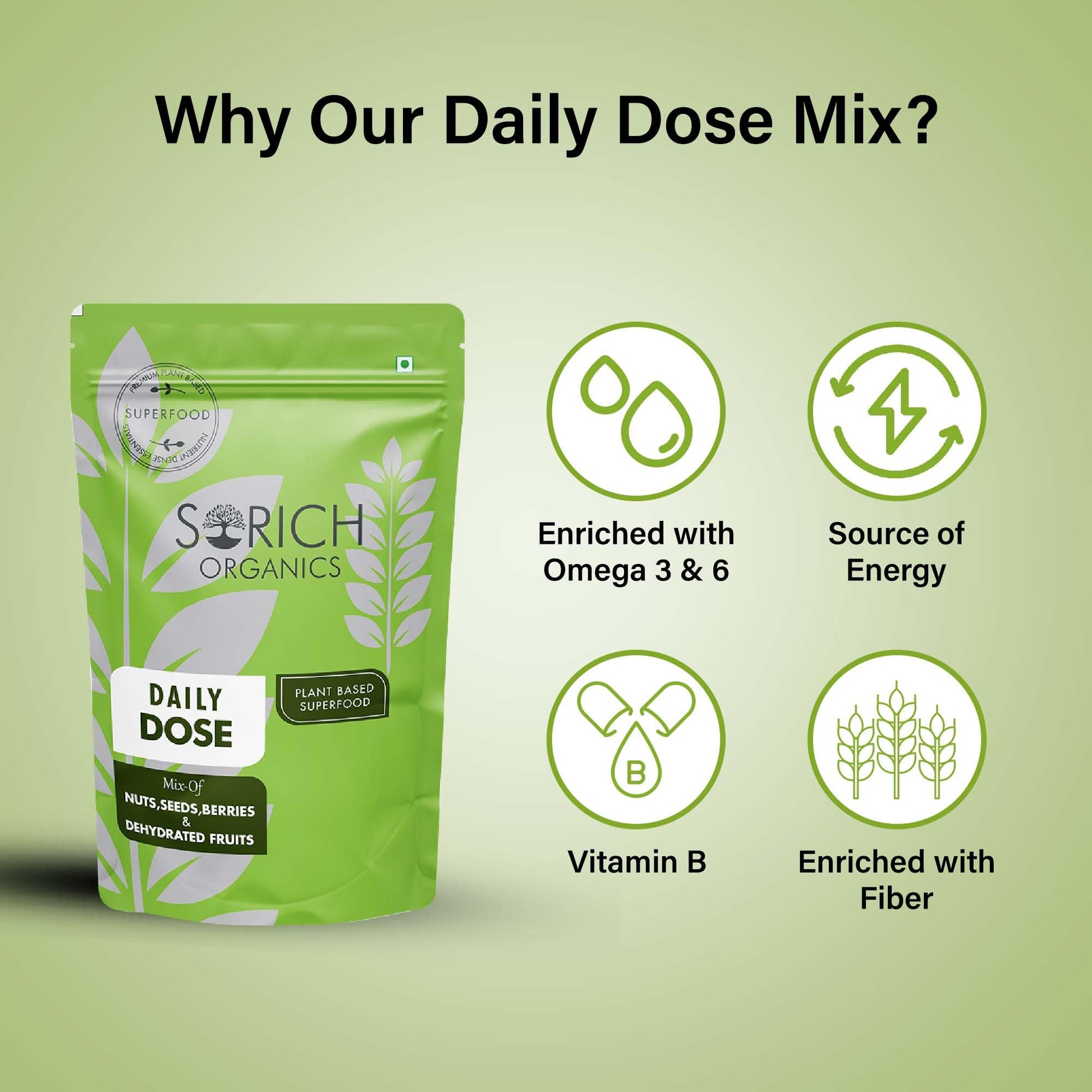 Sorich Organics 6-in-1 Seed Mix 900gm | Healthy Snacks | Mixed Seeds for Eating | Hair Growth | Immunity Booster | High Protein & Fibre | Gluten-Free Diet Food