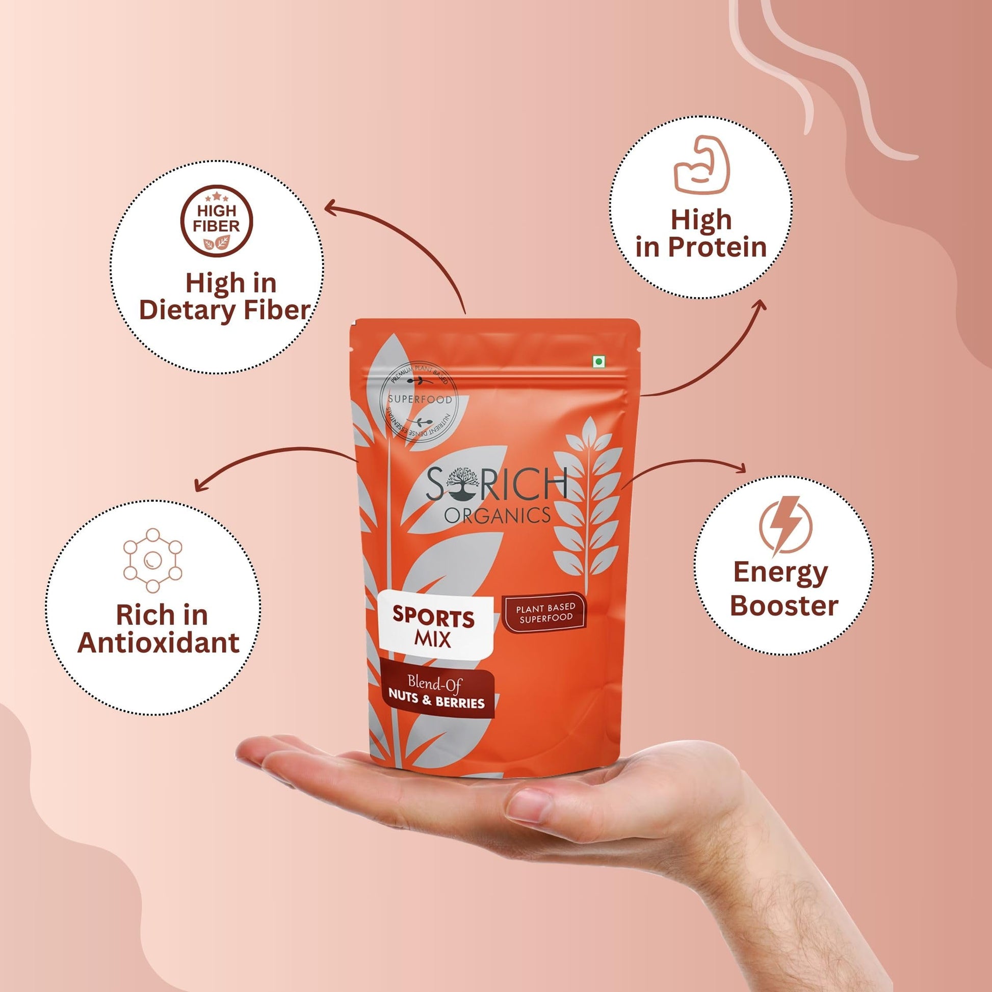 Sorich Organics 6-in-1 Seed Mix 900gm | Healthy Snacks | Mixed Seeds for Eating | Hair Growth | Immunity Booster | High Protein & Fibre | Gluten-Free Diet Food