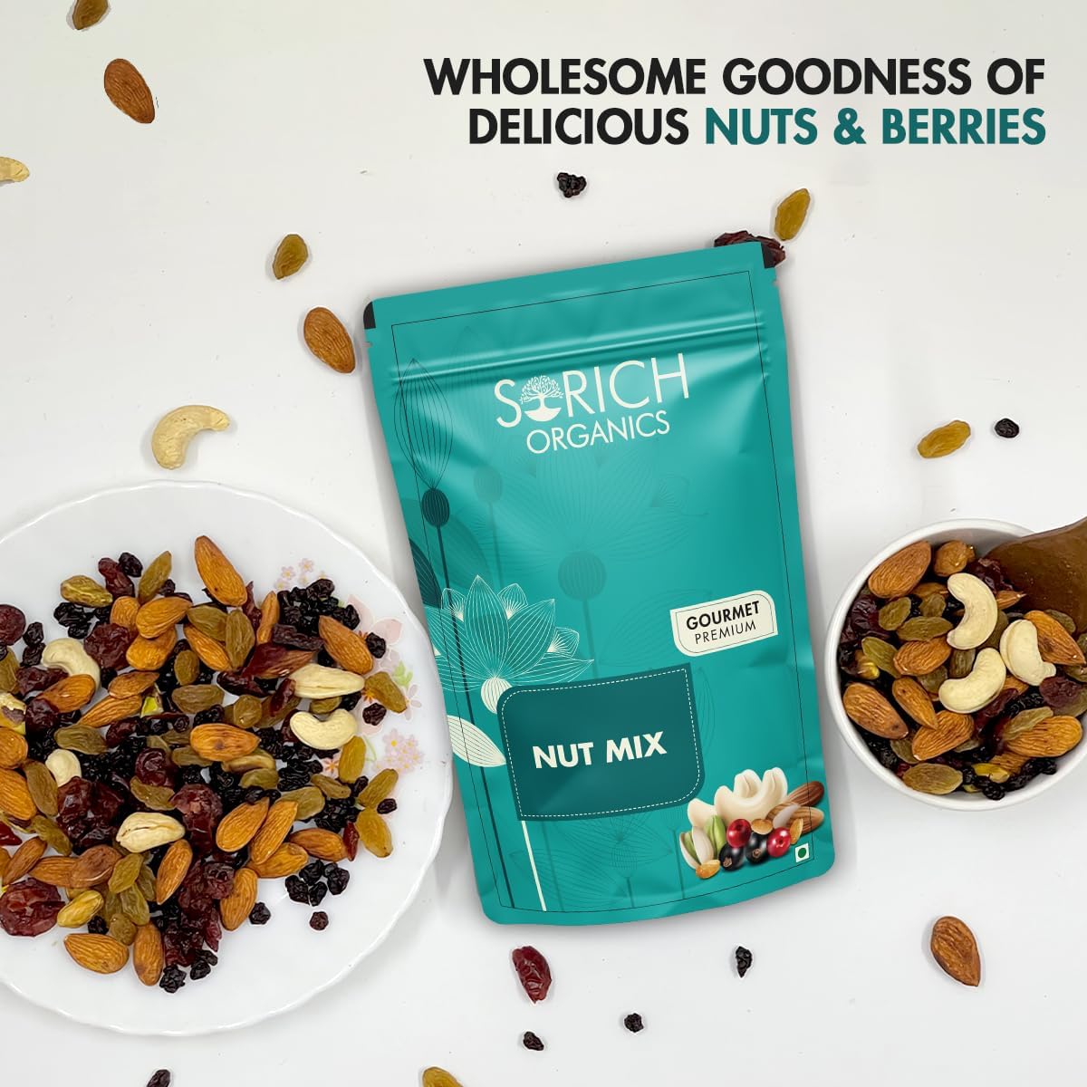 Sorich Organics 6-in-1 Seed Mix 900gm | Healthy Snacks | Mixed Seeds for Eating | Hair Growth | Immunity Booster | High Protein & Fibre | Gluten-Free Diet Food