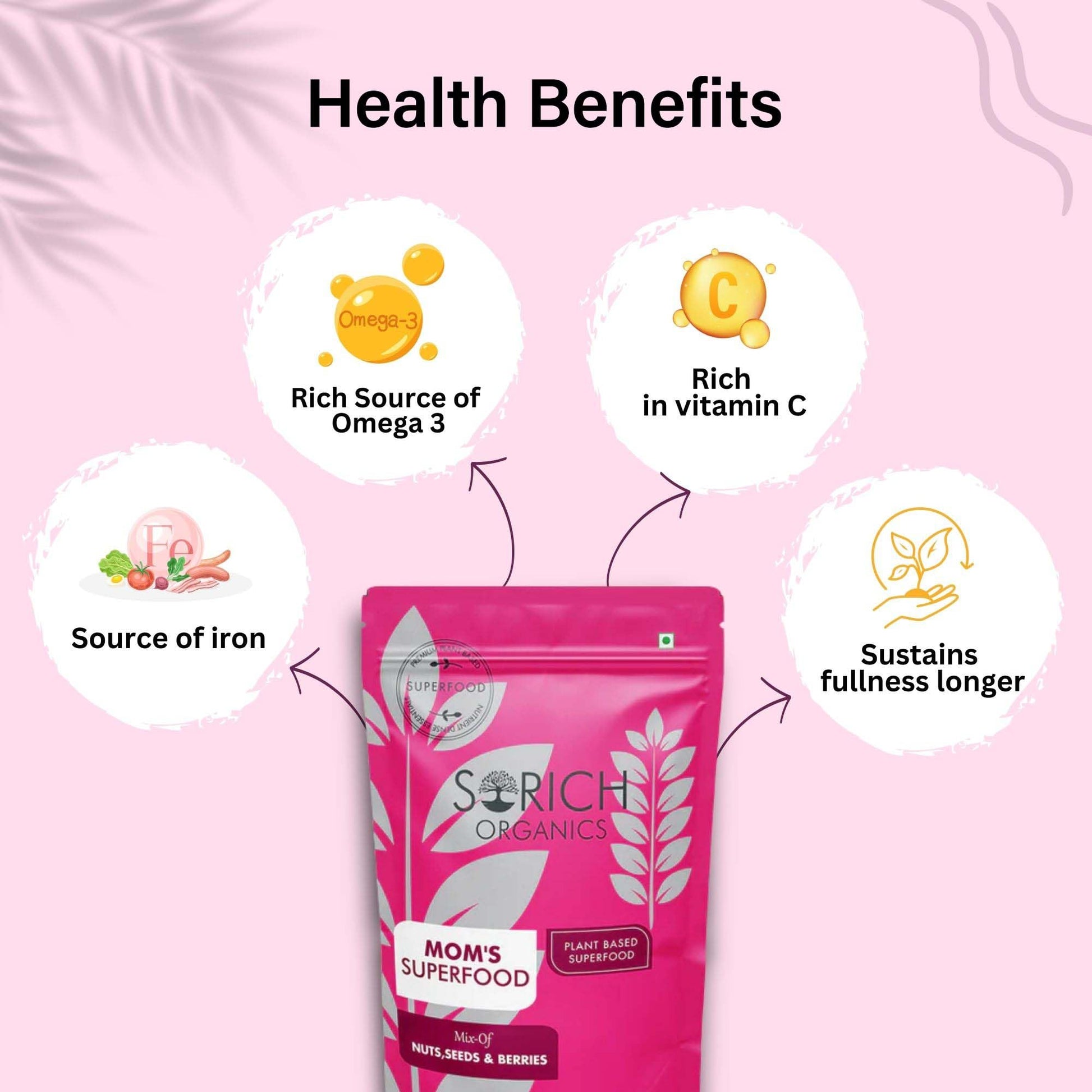 Sorich Organics 6-in-1 Seed Mix 900gm | Healthy Snacks | Mixed Seeds for Eating | Hair Growth | Immunity Booster | High Protein & Fibre | Gluten-Free Diet Food