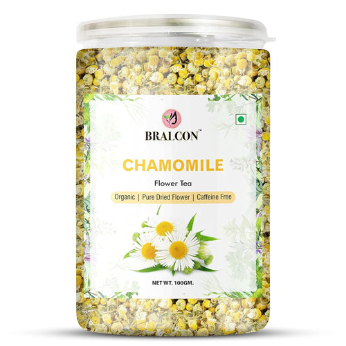 BRALCON Organic Chamomile Flower Tea - 100 Gm | Boost Immunity| Detox & Stress Relief