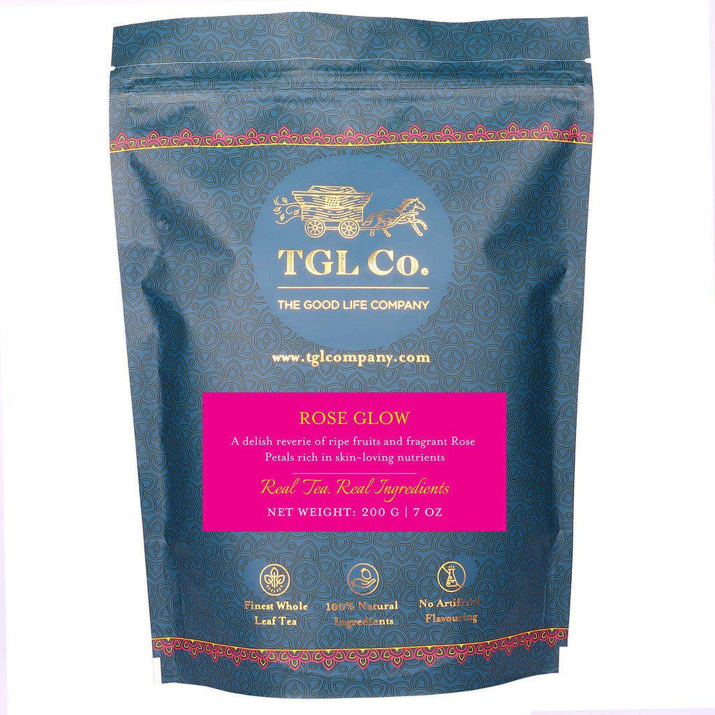 TGL Co. Rose Glow Black Tea (16 Tea Bags) | Radiant Skin & Hair | Rich in Antioxidants | Anti-Aging Benefits | Nourishes & Revitalizes | Floral & Refreshing Flavor