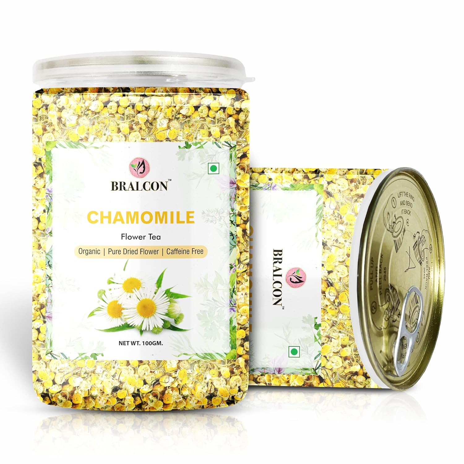 BRALCON Organic Chamomile Flower Tea - 100 Gm | Boost Immunity| Detox & Stress Relief
