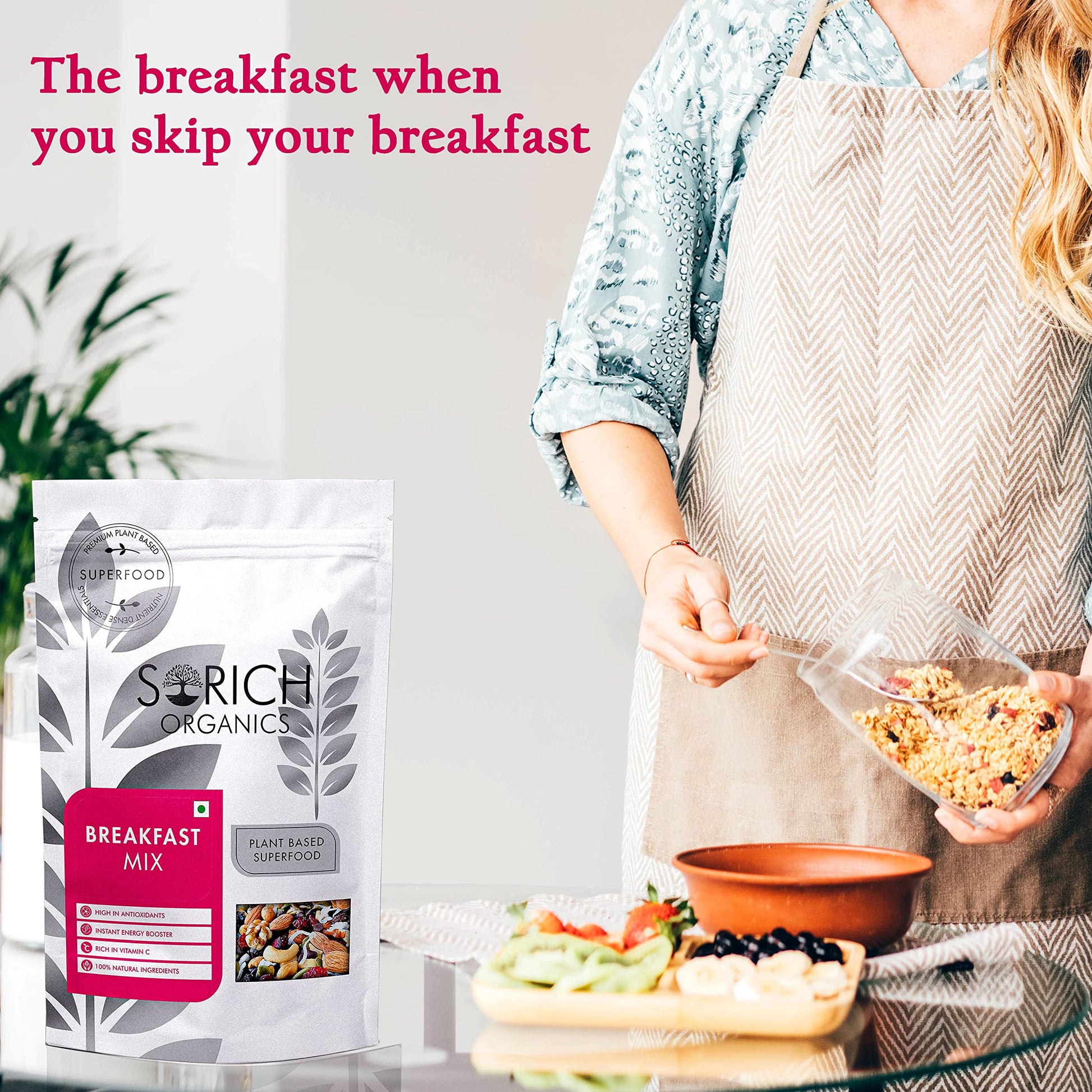 Sorich Organics 6-in-1 Seed Mix 900gm | Healthy Snacks | Mixed Seeds for Eating | Hair Growth | Immunity Booster | High Protein & Fibre | Gluten-Free Diet Food